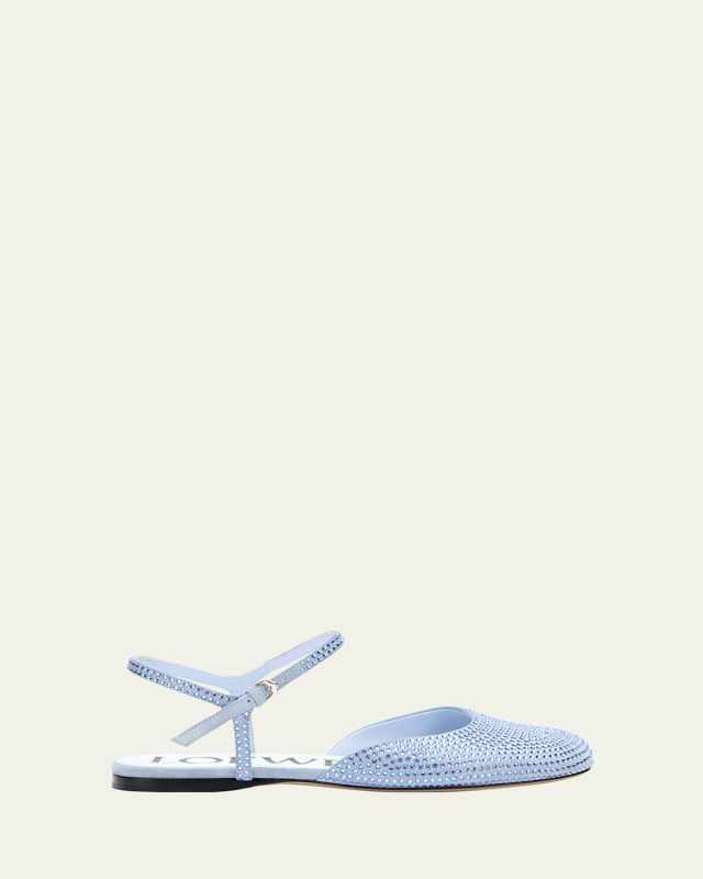 Toy Embellished Ankle-Strap Ballerina Flats